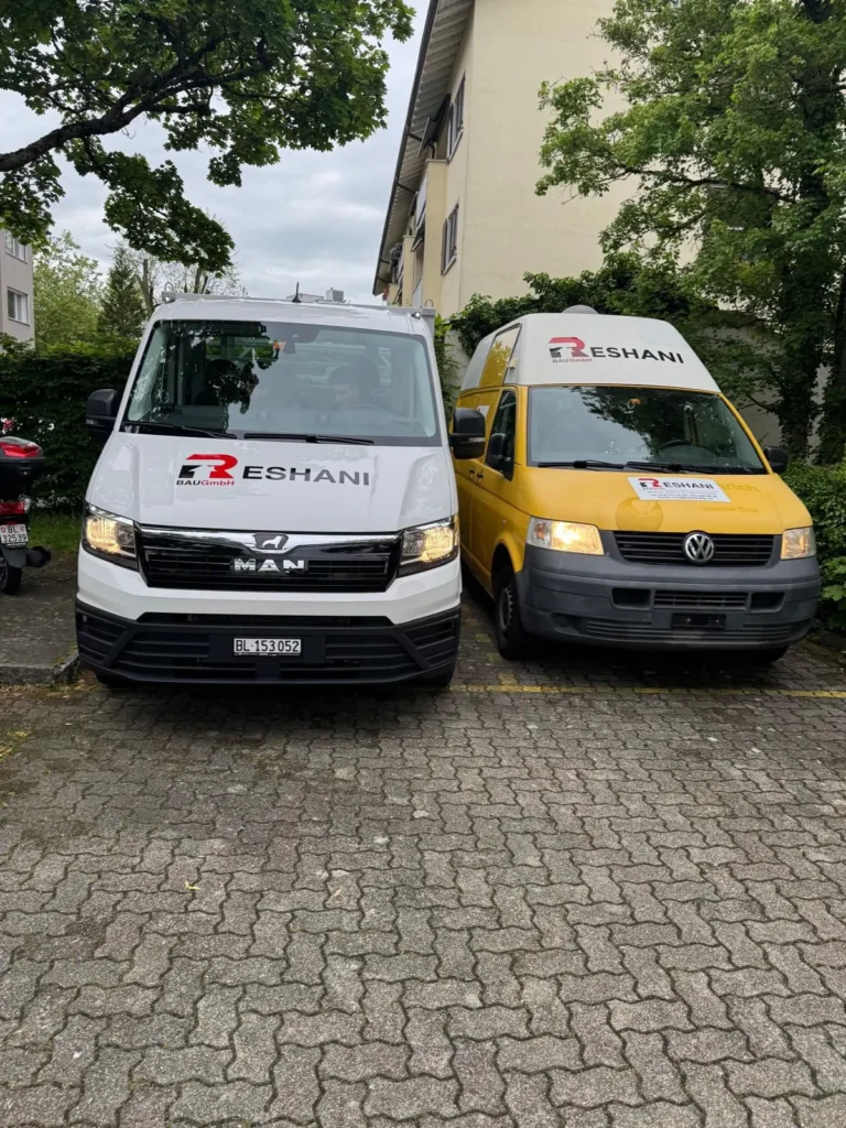 Firmenfahrzeuge der RESHANI Bau GmbH